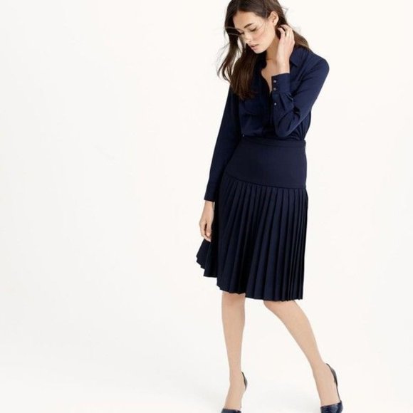 J. Crew Dresses & Skirts - J. Crew drop-waist pleated skirt in Super 120s wool 6